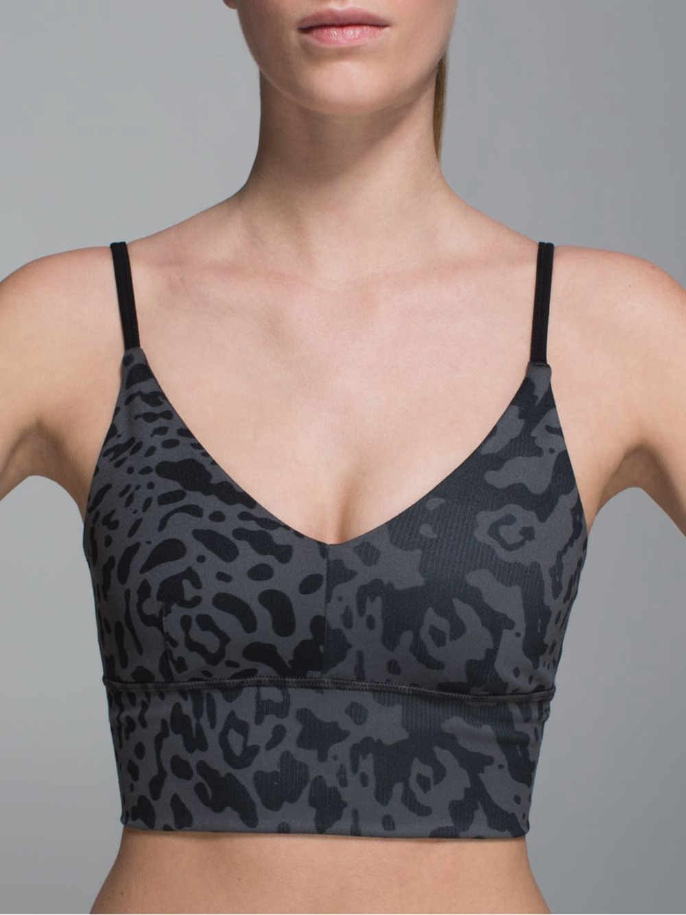 Lululemon Solo Bra *Luon Animal Swirl Deep Coal Light Size Small